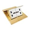 Ổ âm sàn gồm 2 ổ cắm 3 chấu đa năng (vỏ vàng hoặc vỏ bạc) – chưa bao gồm đế SEF3770 / SEF4770